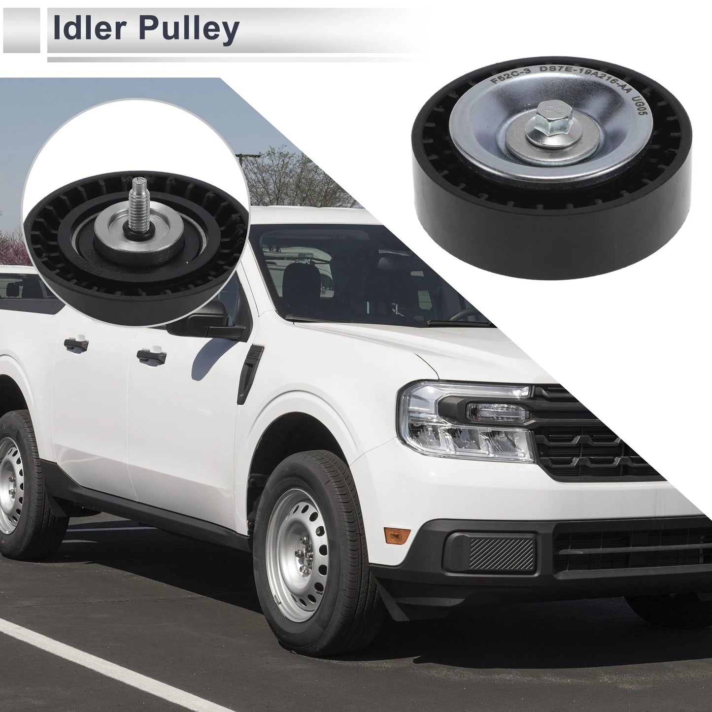 Drive Belt Idler Pulley for Ford Edge (2016–2018) No.DS7E19A216AA PA66