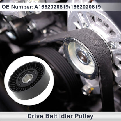 Drive Belt Idler Pulley for Mercedes-Benz A-Class (1997-2014) Black