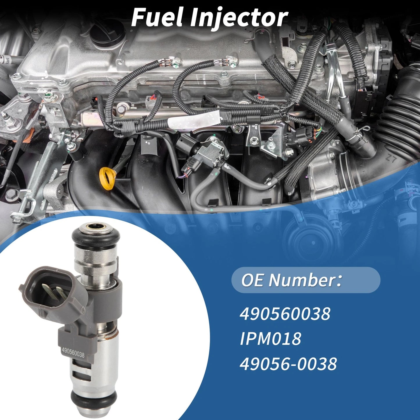 1 Pc Fuel Injector No.490560038/IPM018 for Kawasaki Mule Pro-FX (2016–2020)