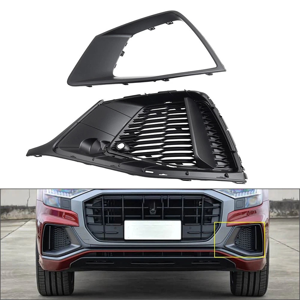 Front Bumper Cover Lower Side Grille Surround Insert for Audi Q8 (2019–2023)