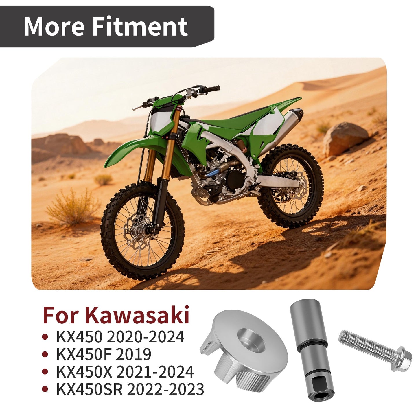 Water Pump Impeller & Shaft for Kawasaki KX450 KX450F/X/SR (2019–2024)