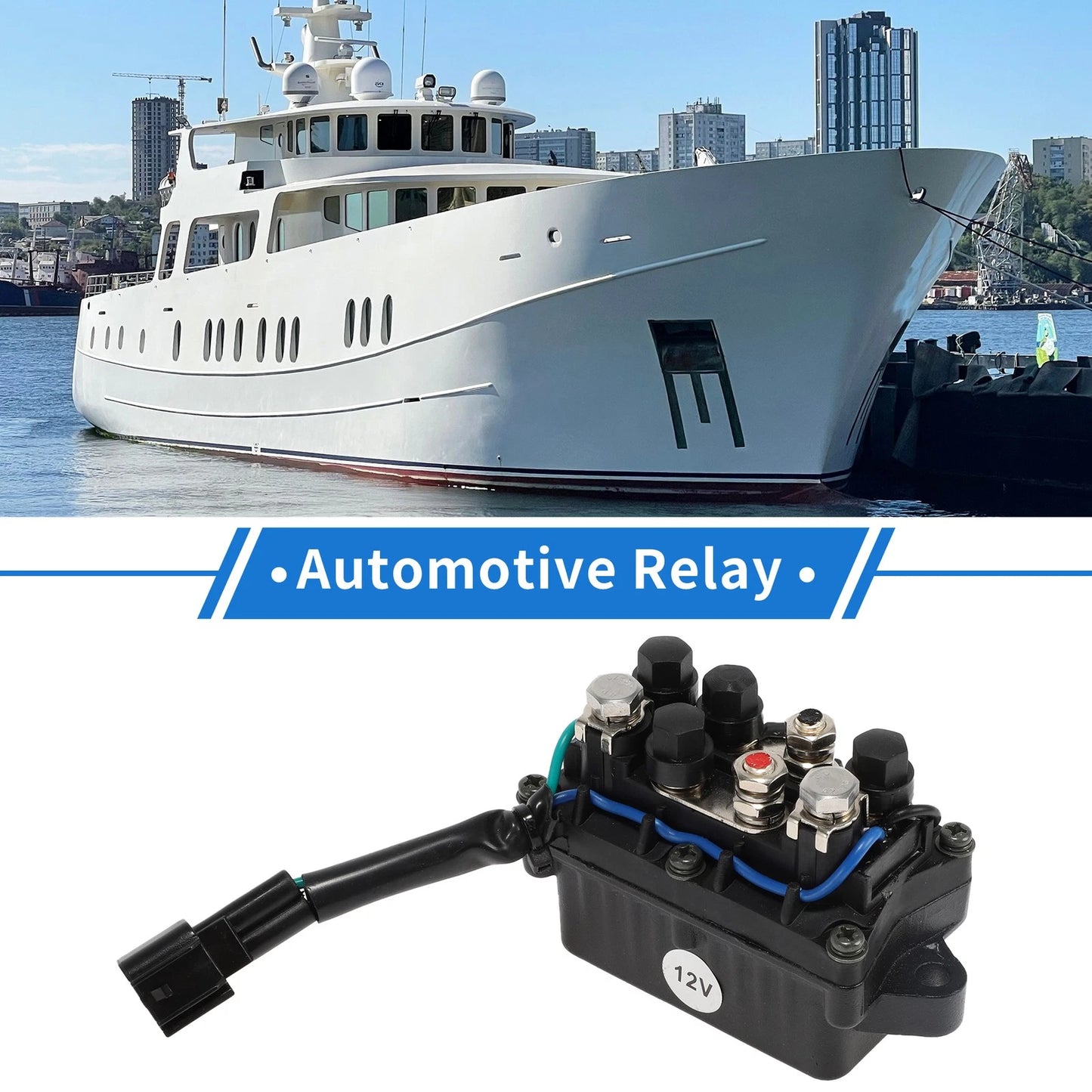 Trim Solenoid Relay 12V 8 Terminal for Yamaha 4 Stroke Engine