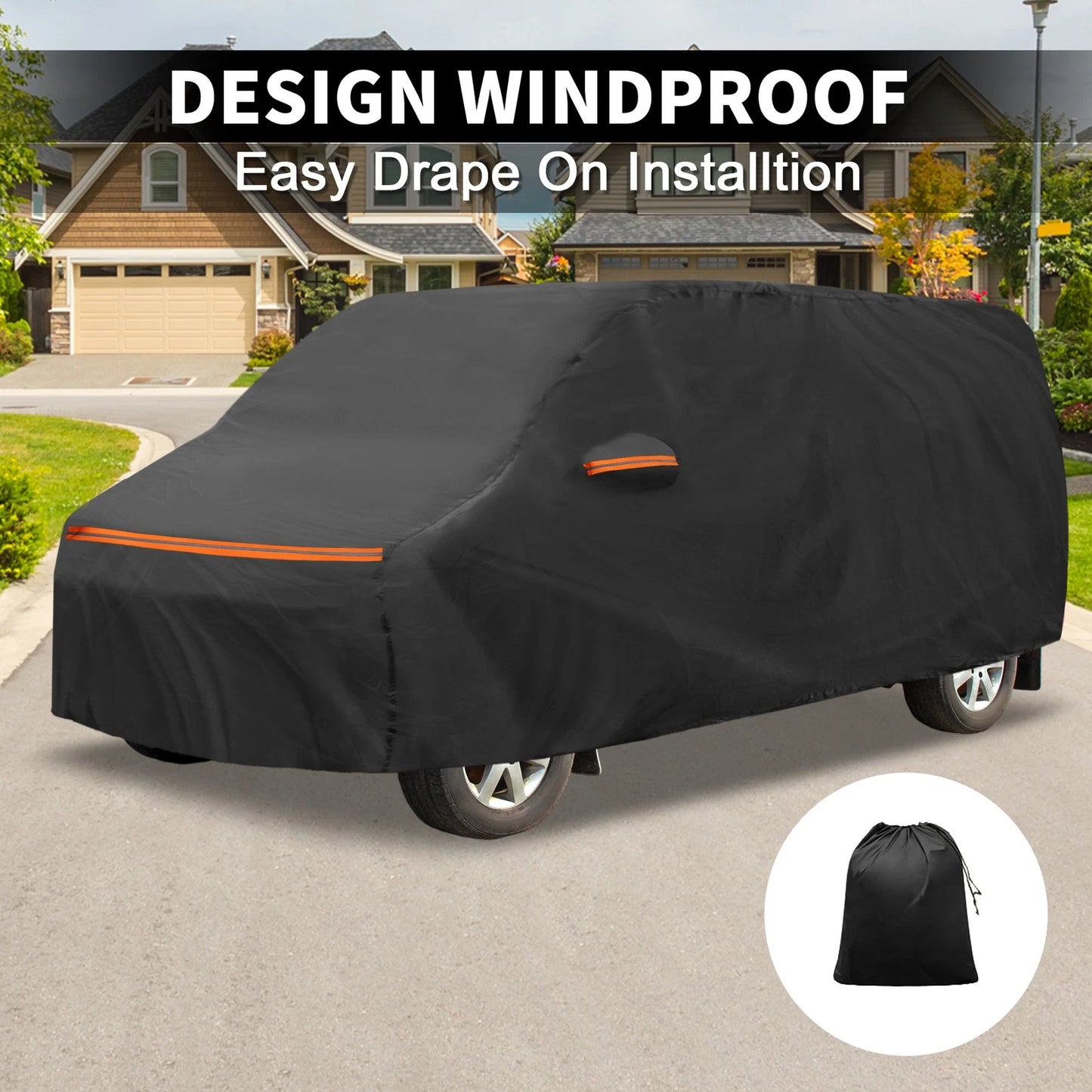 Car Cover Waterproof for Toyota Vellfire (2016–2023) Black Aluminum Film
