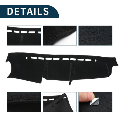 Dashboard Cover Mat for Suzuki Jimny JB64 JB74 (2018–2024) w/ Sticker Black