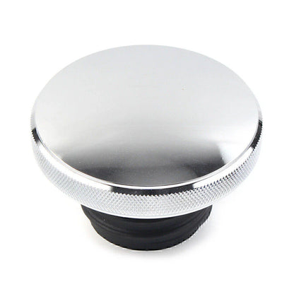 Chrome Vented Gas Cap Fuel Tank Cover for Harley Dyna, Road King, Softail