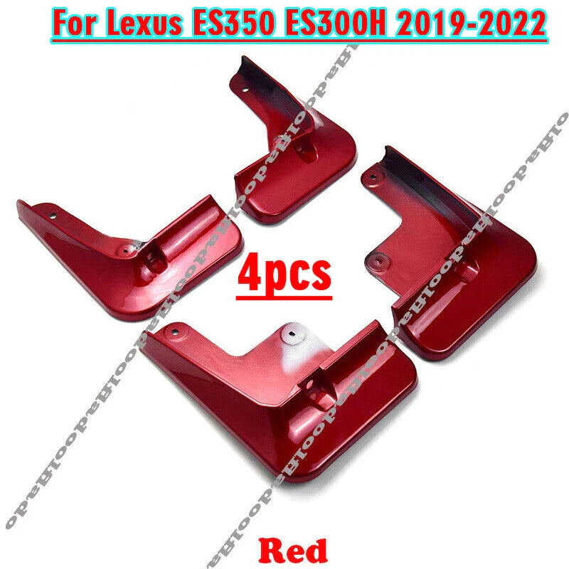 Red 4x Mud Flaps for Lexus ES350 ES300H (2019–2022)