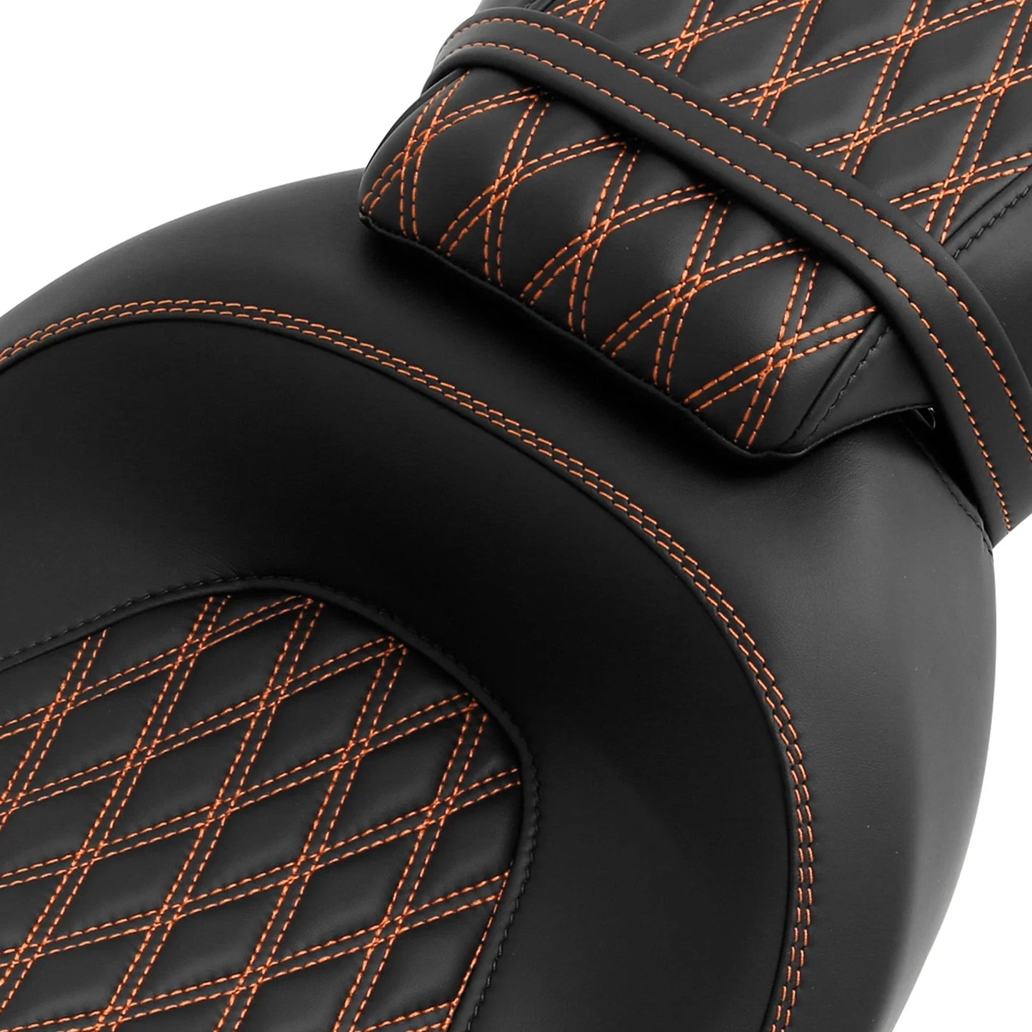 Pillion Seat for Harley Road Glide Orange Stitching (2009 - 2023)