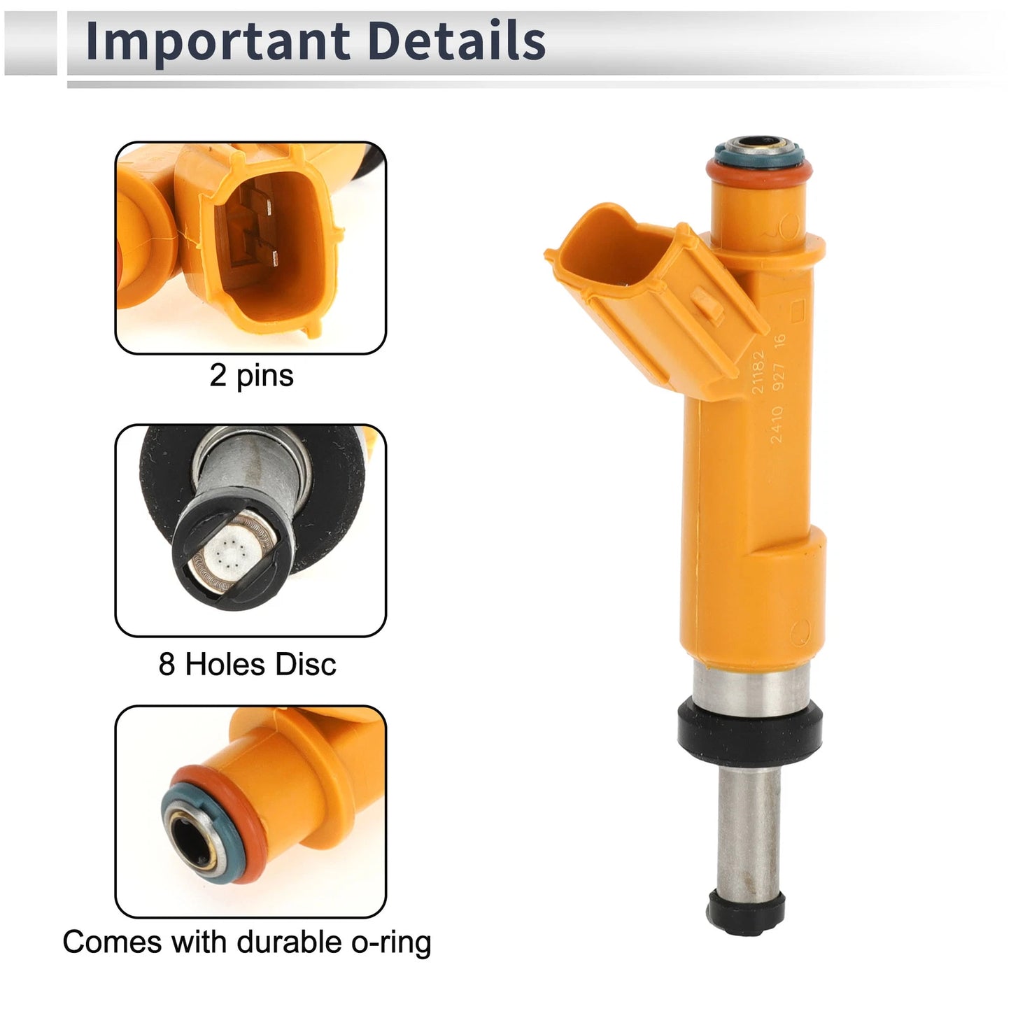 Fuel Injector No. 23209-BZ050 for Toyota Solara 3.0 (2003–2008) 1 Pc Yellow