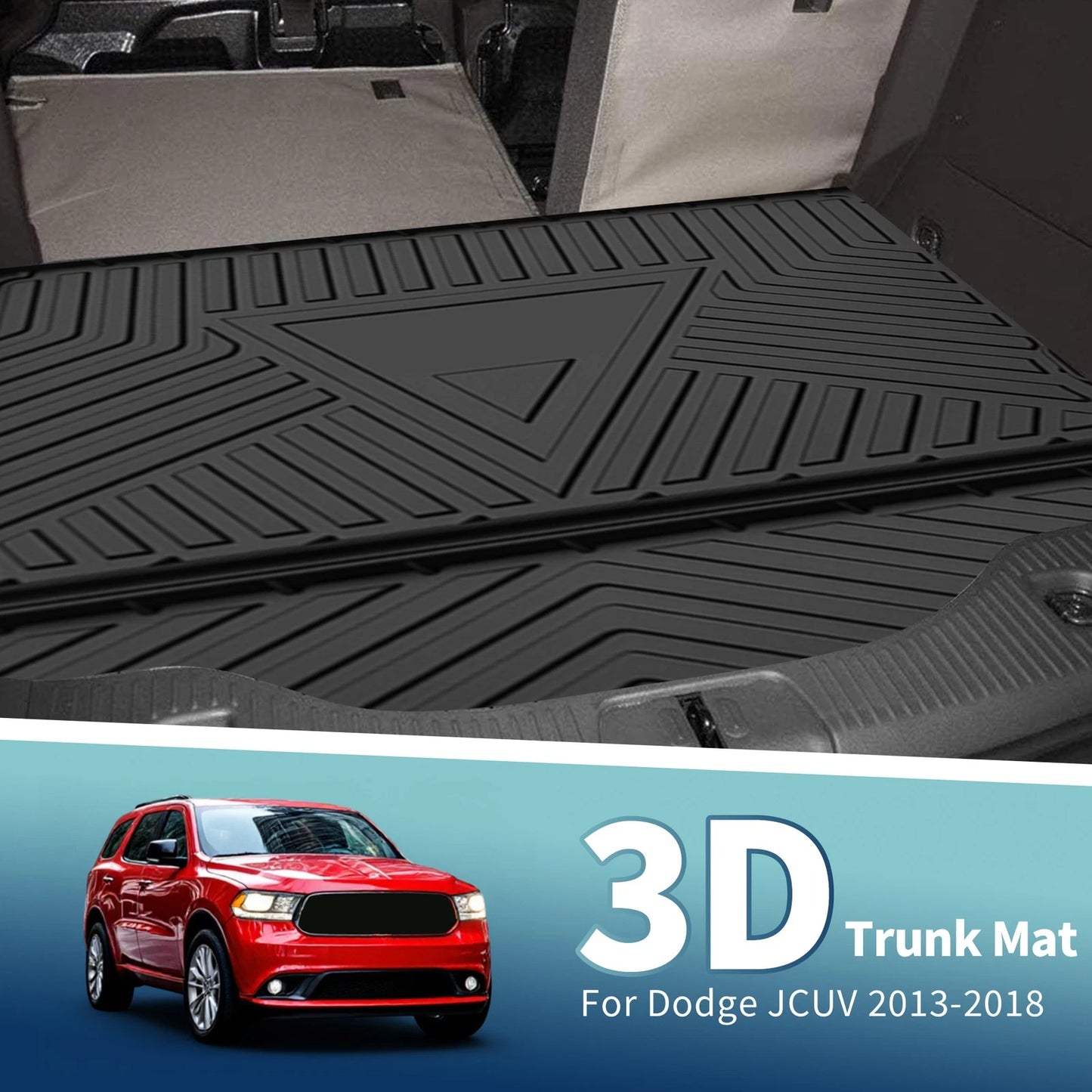 Flat Face Cargo Liner Rear Trunk Mat for Dodge Journey (2013–2018) TPE