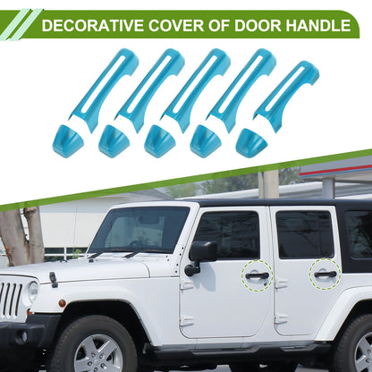 Set of 1 Decorative Door Handle Cover for Jeep Wrangler JL JLU (2018–2022) Light Blue