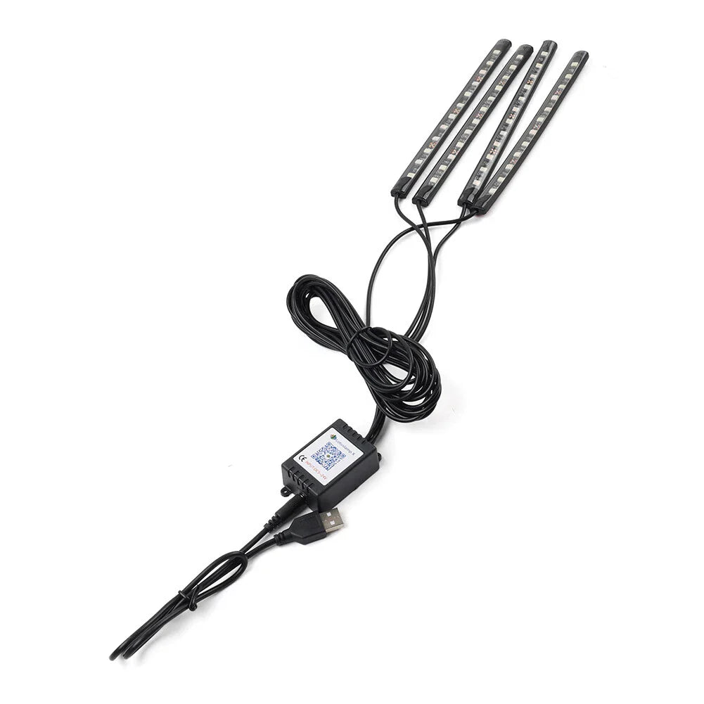 RGB Music Voice Control Floor Atmosphere Light for Car