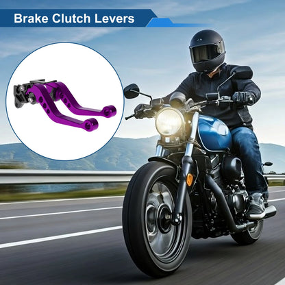 Adjustable Short Brake Clutch Lever Set for Yamaha YFZ 450 S (2003–2006) Purple