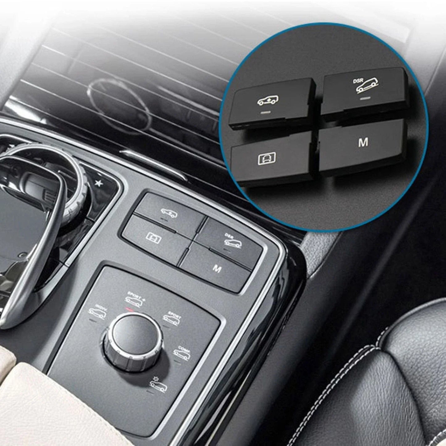 4x Center Switch Button for MB ML/GL/GLS W166 X164 X166 W292 (2012–2012)