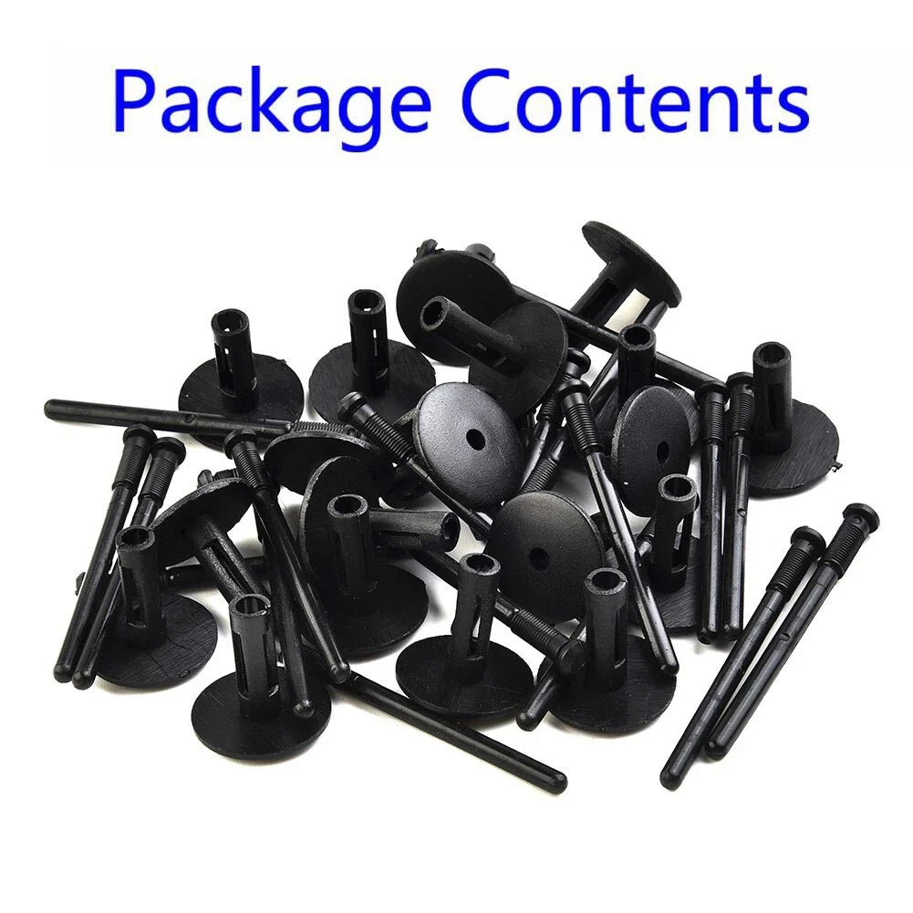 50pcs Plastic Blind Rivets 6mm for Wheel Arches Side Skirts Sills Bumpers