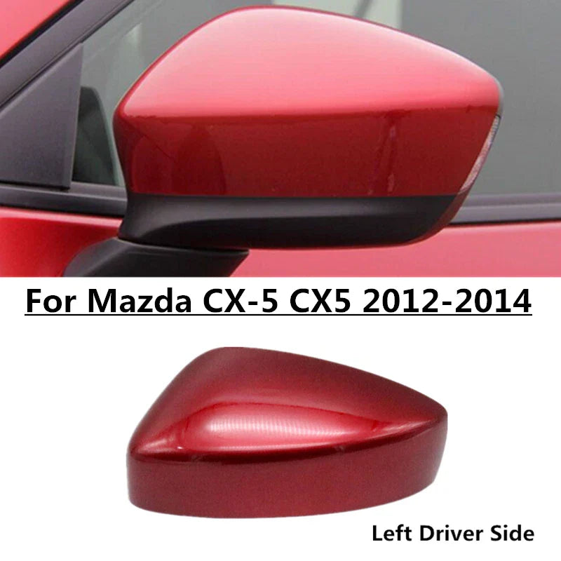 Red Left Driver Side Rearview Mirror Cap Cover for Mazda CX-5 (2012–2014)