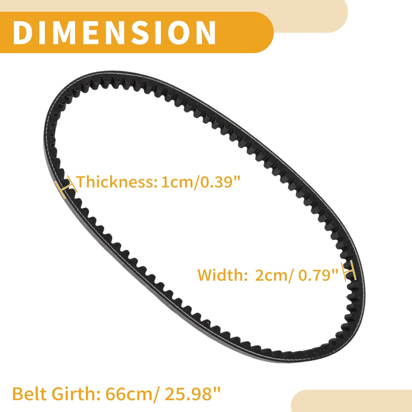 Drive Belt V-Belt No.B016447 for Vespa Sprint 125 4T 3V ie (2014–2015)