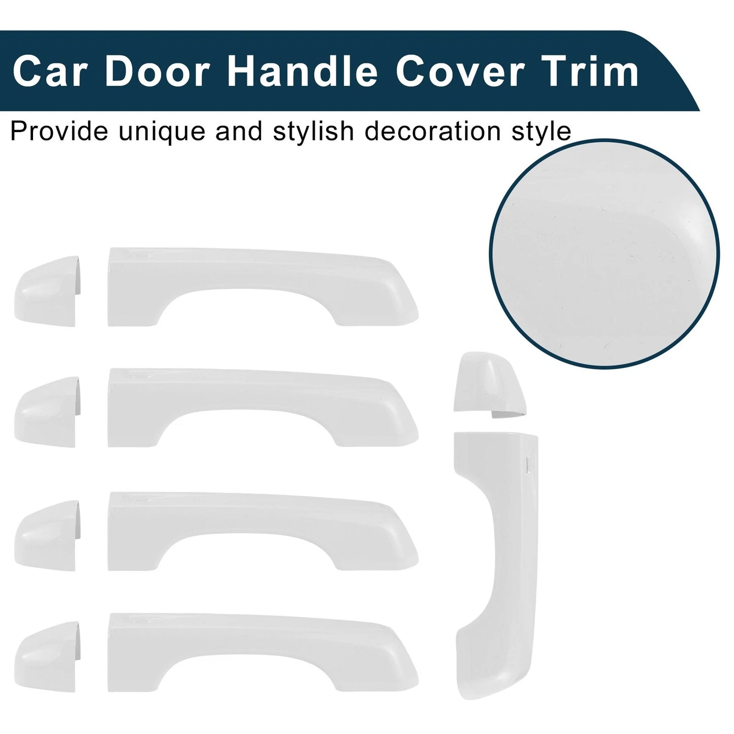 Door Handle Cover Trim for Jeep Wrangler JL JLU (2018–2023) White