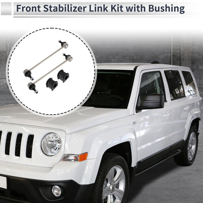 Set of 2 Front Stabilizer Bar Links with Bushings for Jeep Patriot (2007–2017)