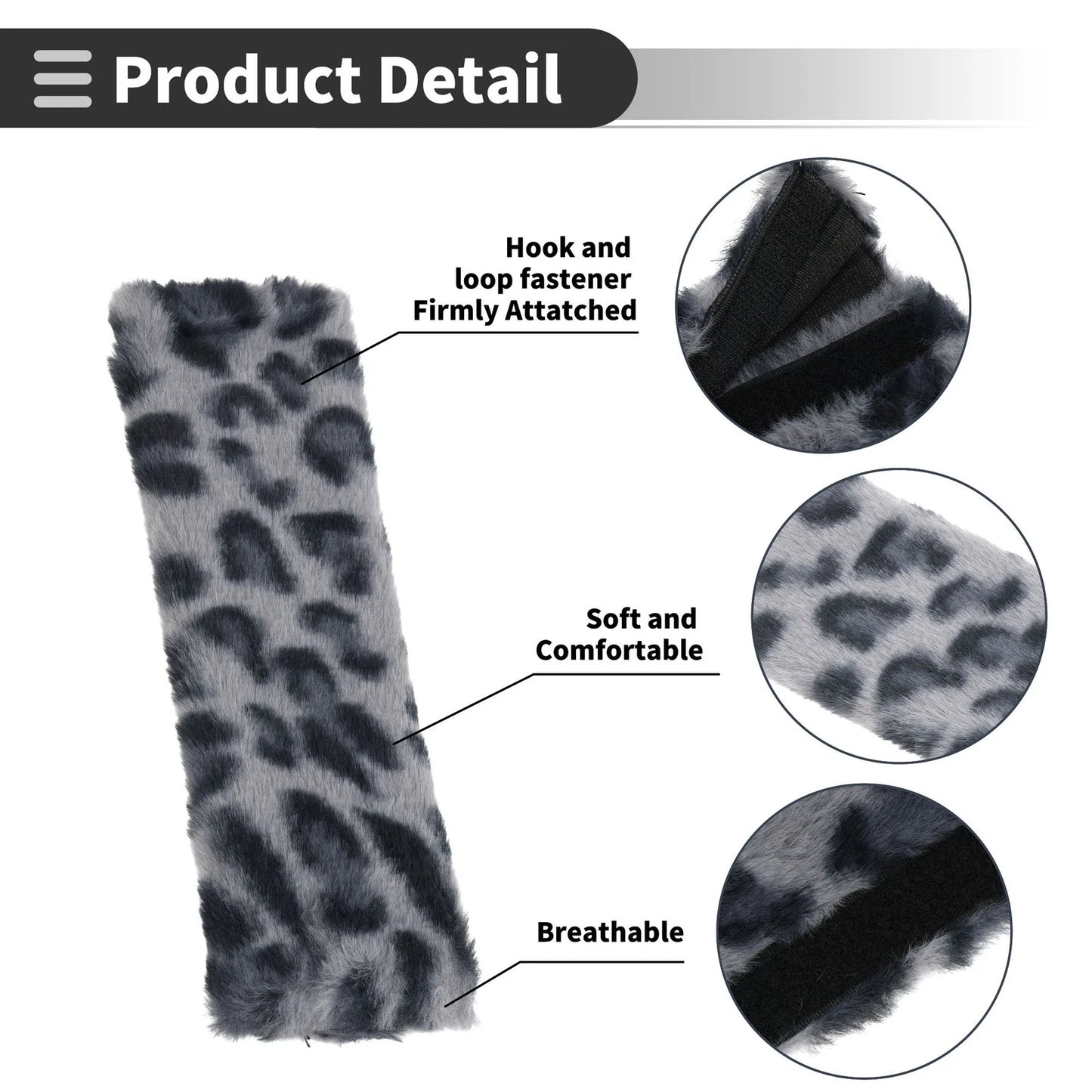 Seat Belt Cover Pad for Universal Fit (23.5cm, 1 Pair)