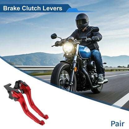Short Brake Clutch Levers for Yamaha Tenere 700 (2019–2025) Red 1 Pair