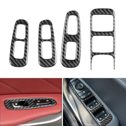 Window Lift Switch Cover Trim for Kia Stinger (2018-2023) Black RHD