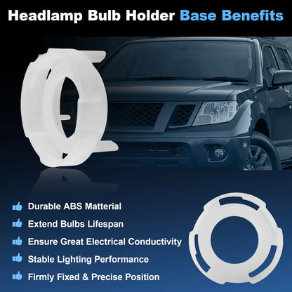 2pc Headlight Bulb Retainer Ring for Nissan Frontier Altima Murano (2000–2023) 260290Z800