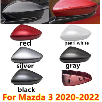 2 x Left/Right Side Mirror Cap Cover Shell for Mazda 3 (2020–2022)