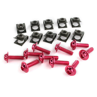 10 x CNC Moto M6 Body Fairing Bolts Fastener Clips for Motorcycle
