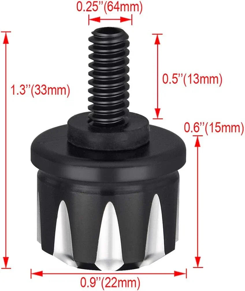Motorcycle Seat Bolt Tab Screws for Harley Softail, Touring, Street Bob