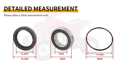 Left Rear Axle Wheel Bearing Seal for Honda Rancher TRX 420 (2014–2023)