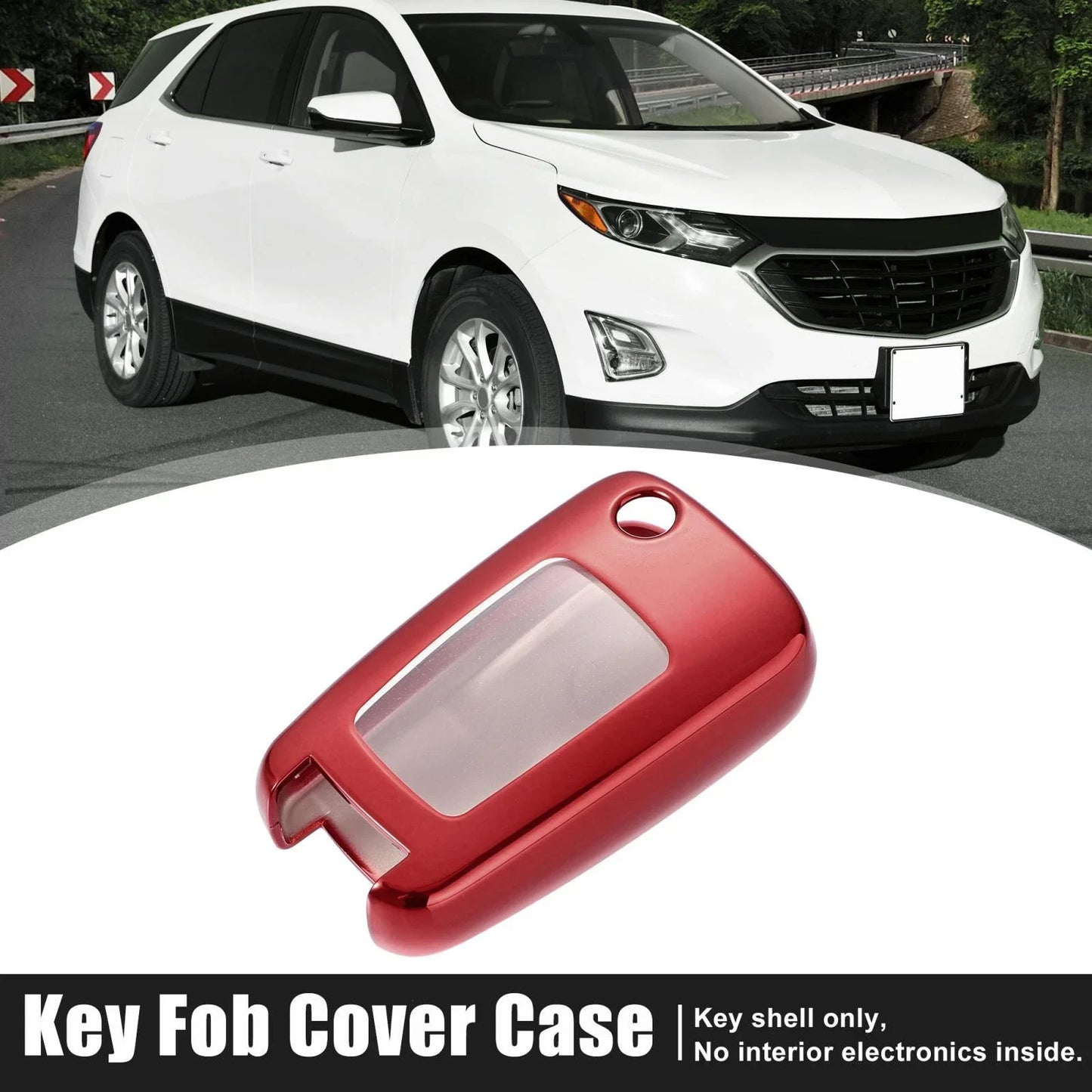 TPU Key Fob Cover for Chevrolet Impala 2014-2019 - Key Fob Shell Protector Red