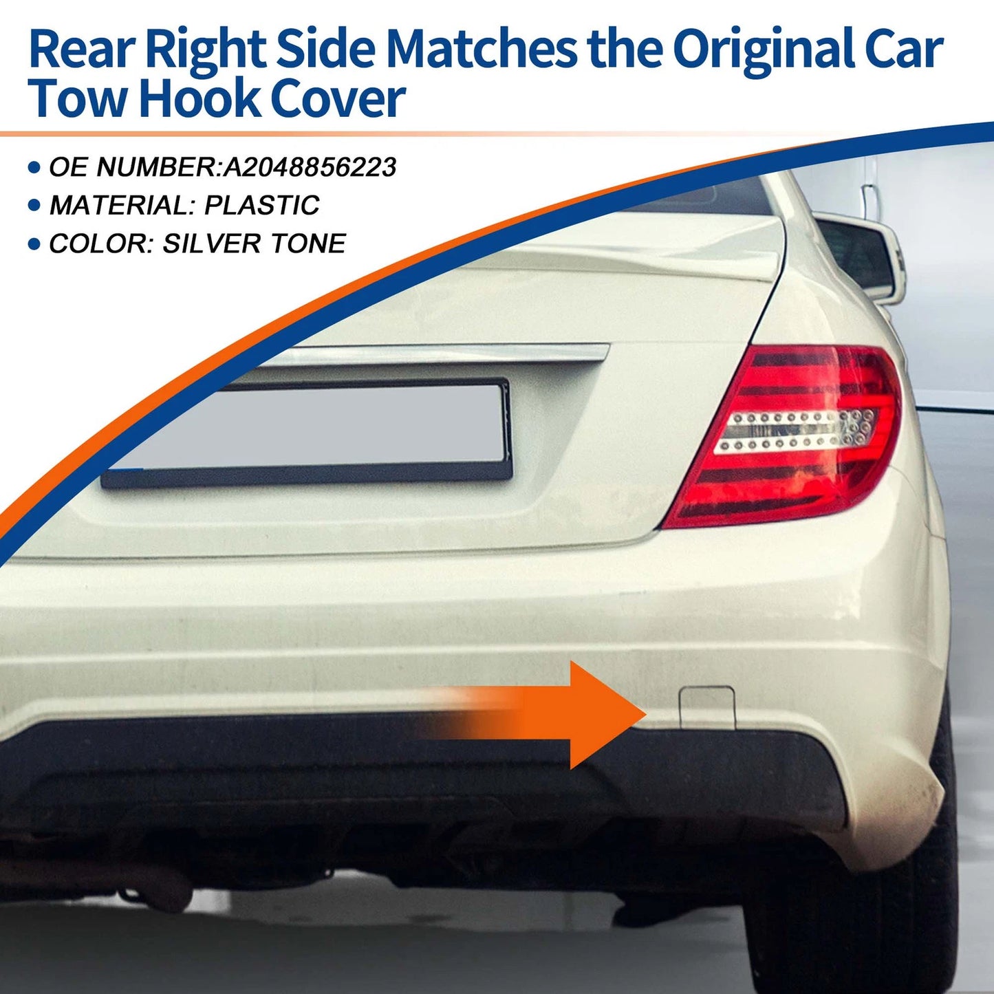 Tow Hook Cover for Mercedes-Benz C-Class (2012–2015)