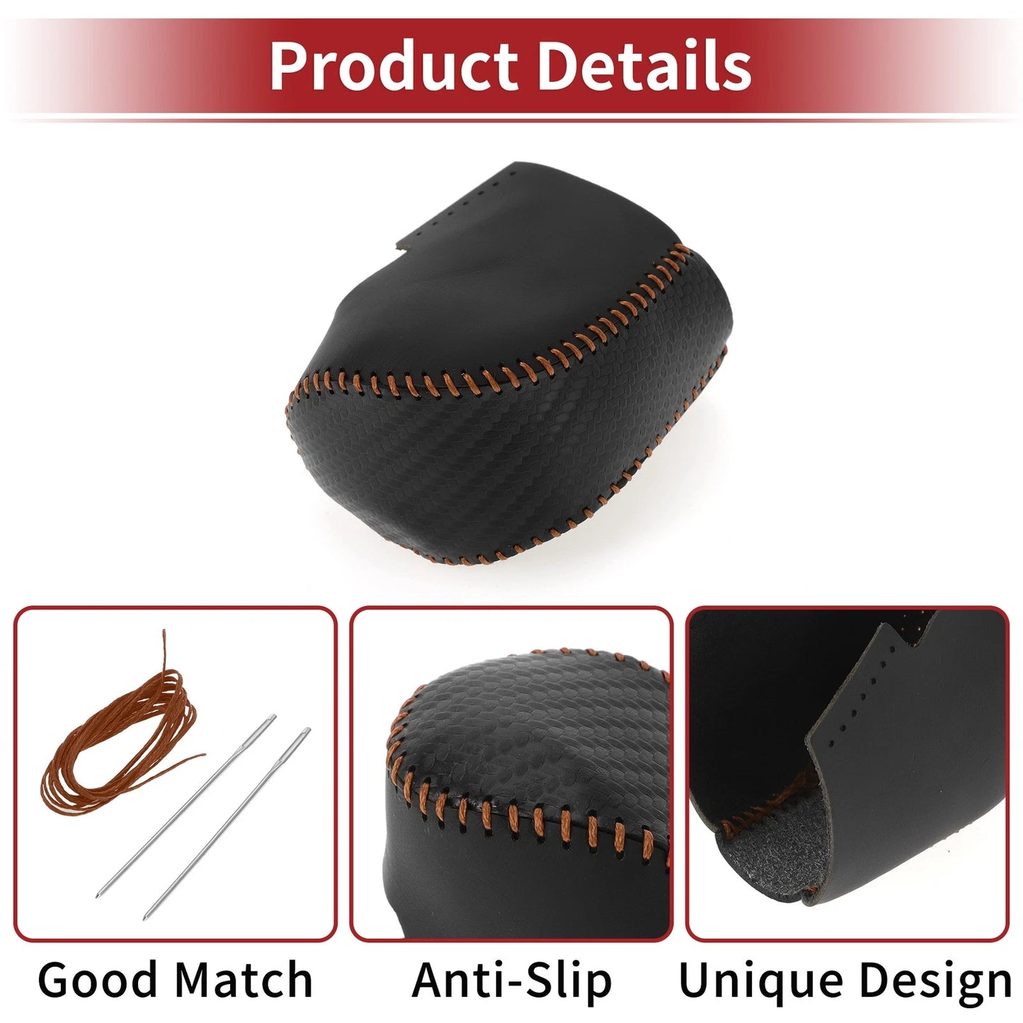 1 Pc Gear Shift Knob Cover for Honda HR-V (2023-2024) Black Carbon Fiber