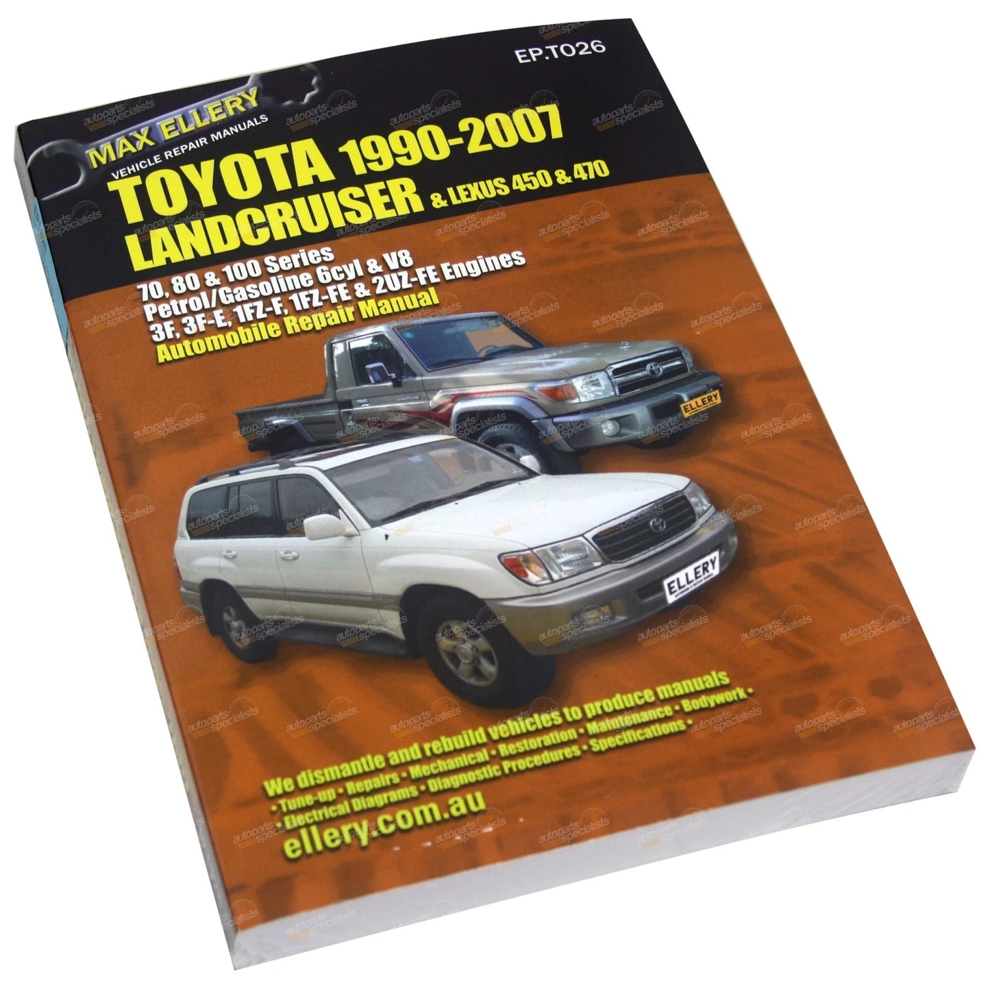 Workshop Repair Manual for Toyota Landcruiser (1990–2007) 70 80 100 Series