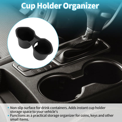 Console Cup Holder Organizer for Subaru Forester (2025–2026) TPE Black