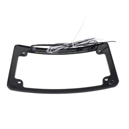 Black Rear License Plate Frame Bracket w/Light for Harley Touring (2009-2023)