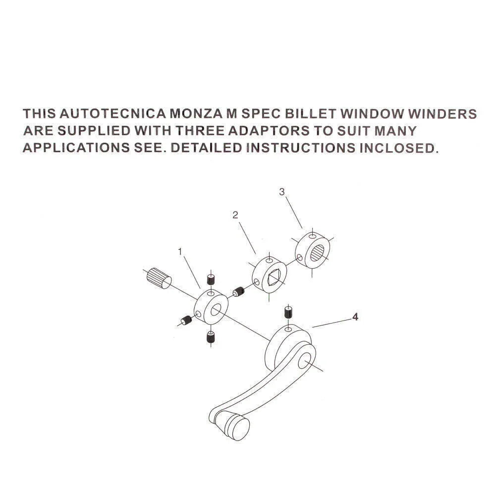 Universal Aluminum Alloy Window Crank Handle for Car