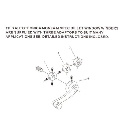 Universal Aluminum Alloy Window Crank Handle for Car