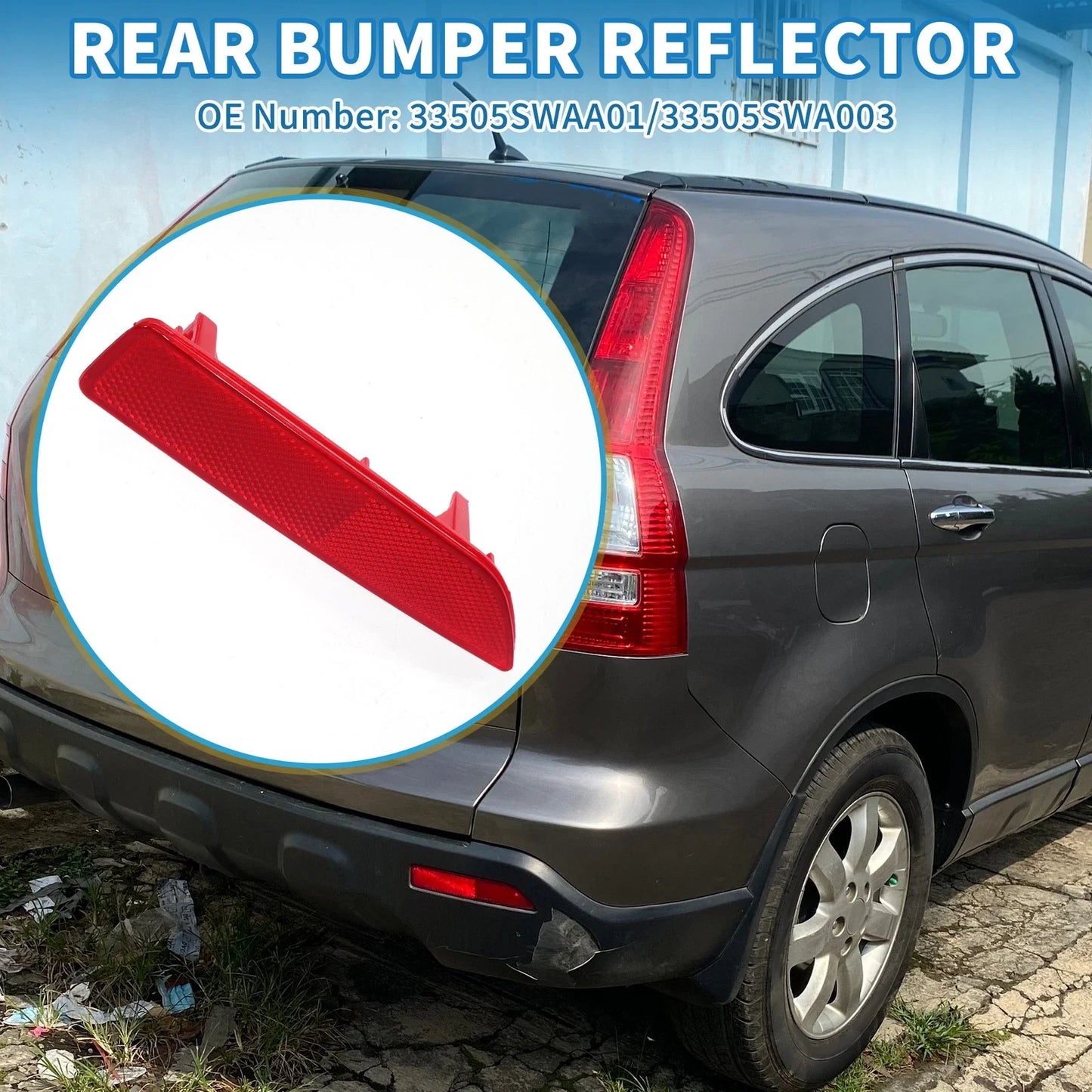 Rear Right Side Bumper Reflector for Honda Crosstour (2013-2015)