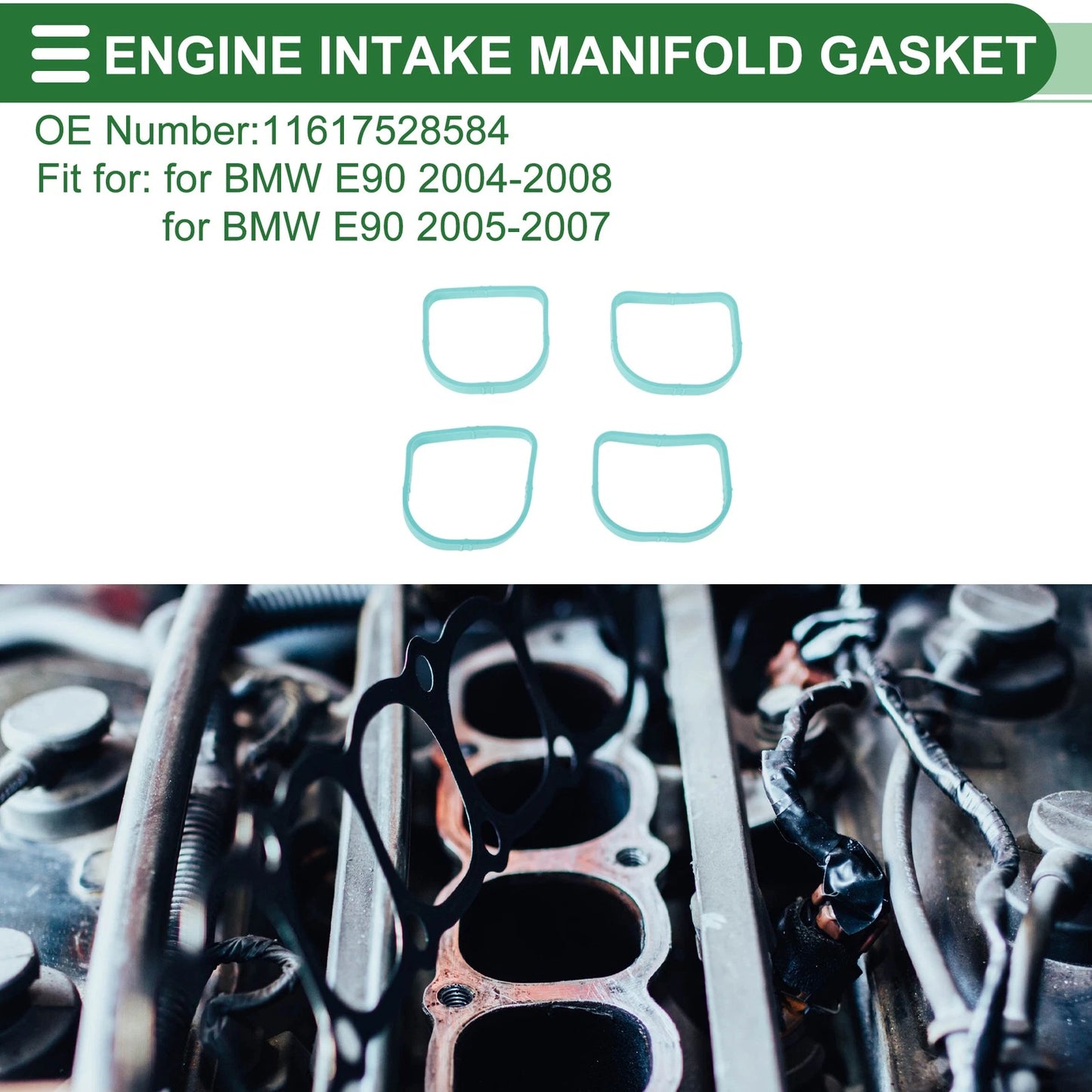 Engine Intake Manifold Gasket for BMW E90 (2004–2008) No. 11617528584