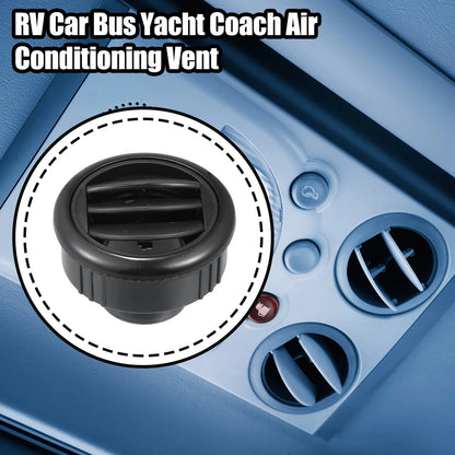 87mm Black AC Air Condition Vent Outlet for RV Bus Boat Yacht Caravan