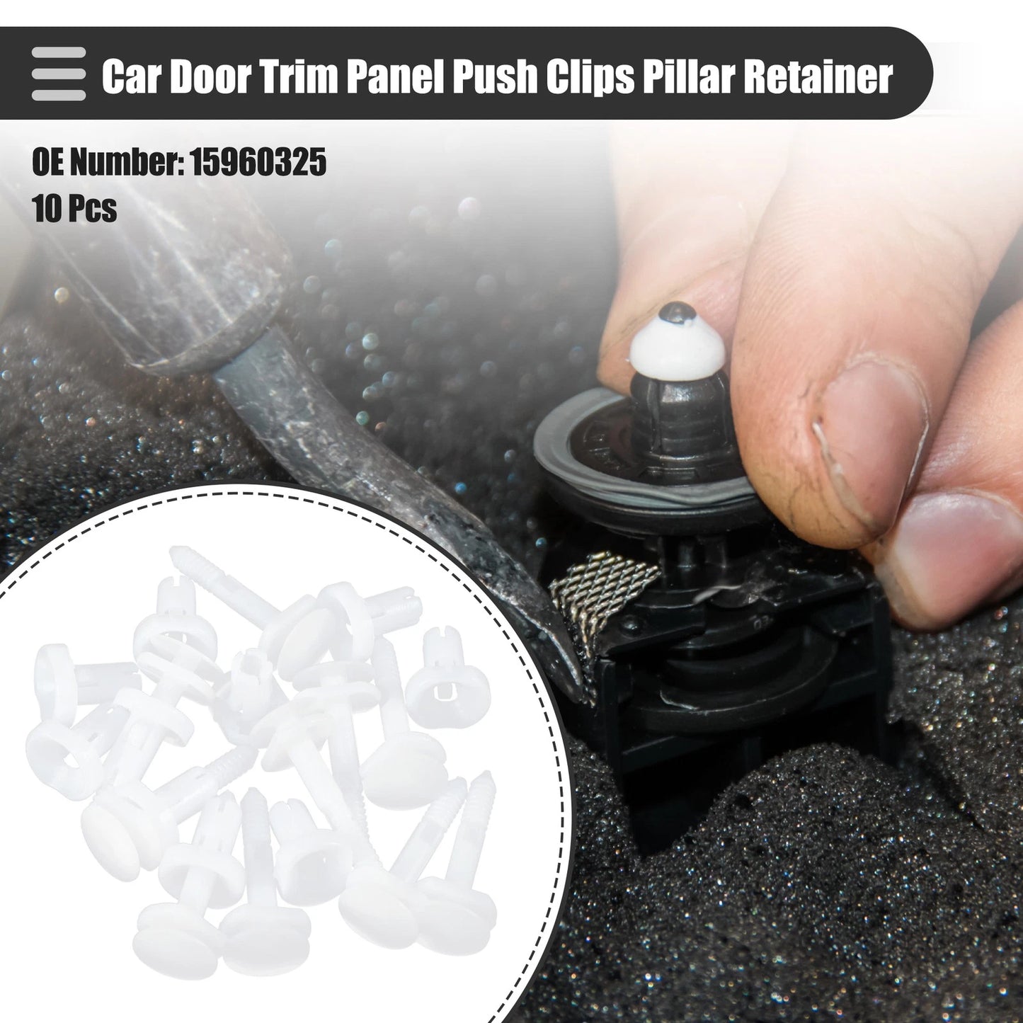 10Pcs Door Trim Panel Push Clips for Chevrolet C2500 (No. 15960325)