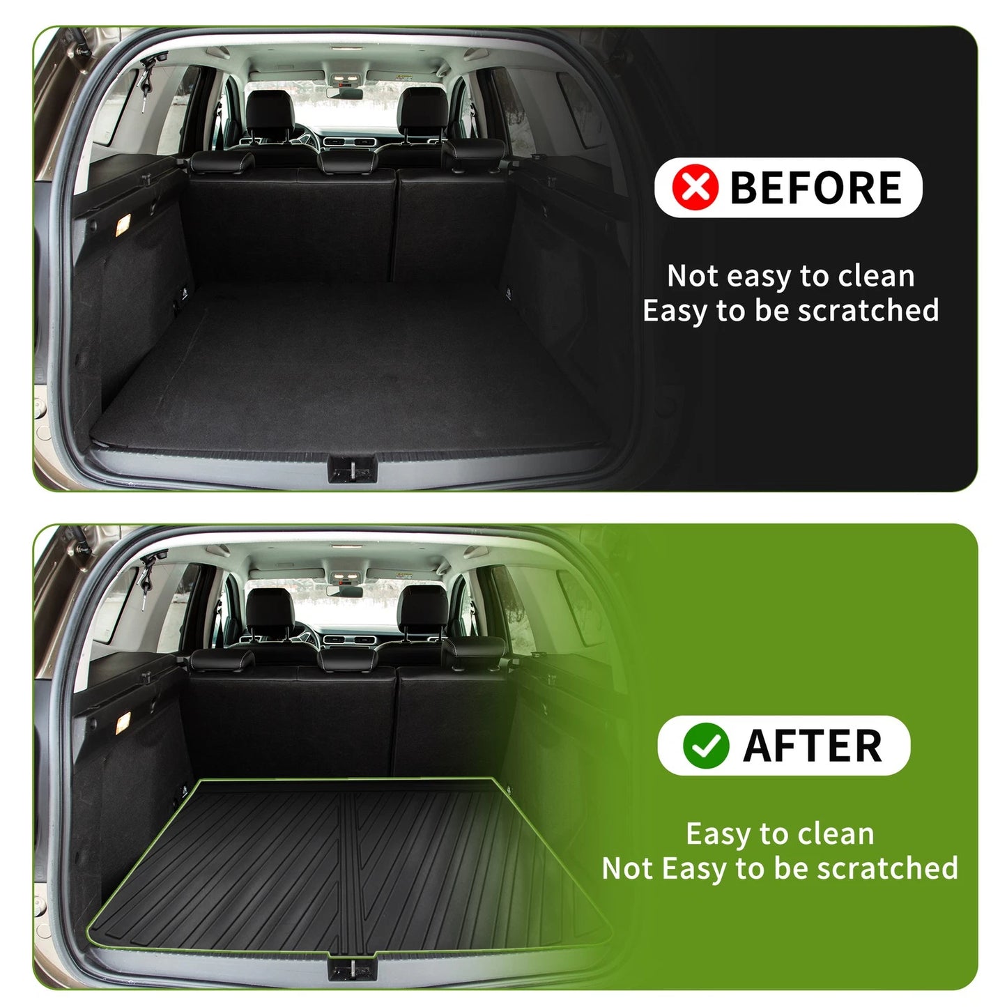Rear Trunk Mat for Ford Edge 5Seat (2015–2024) TPE Cargo Liner