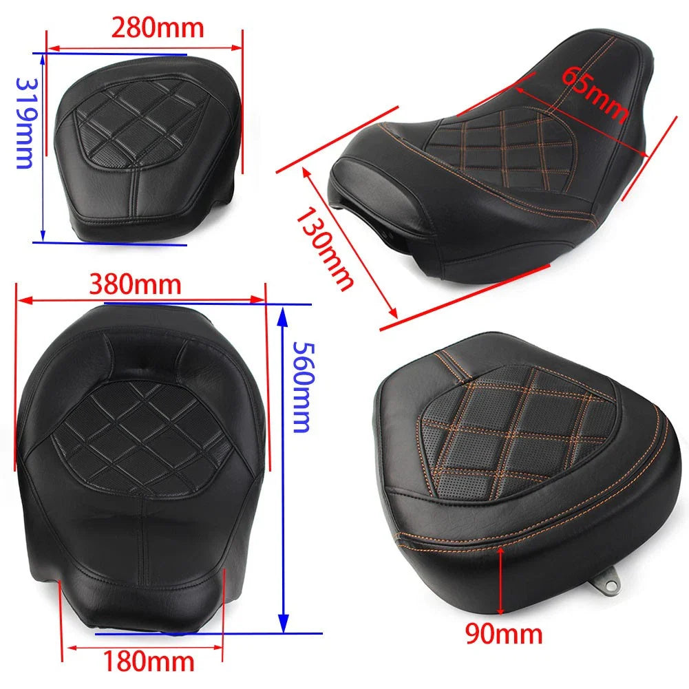 Suture Driver Passenger Seat for Harley Touring Road Glide (2009-2022) Red