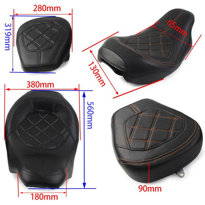 Suture Driver Passenger Seat for Harley Touring Road Glide (2009-2022) Red