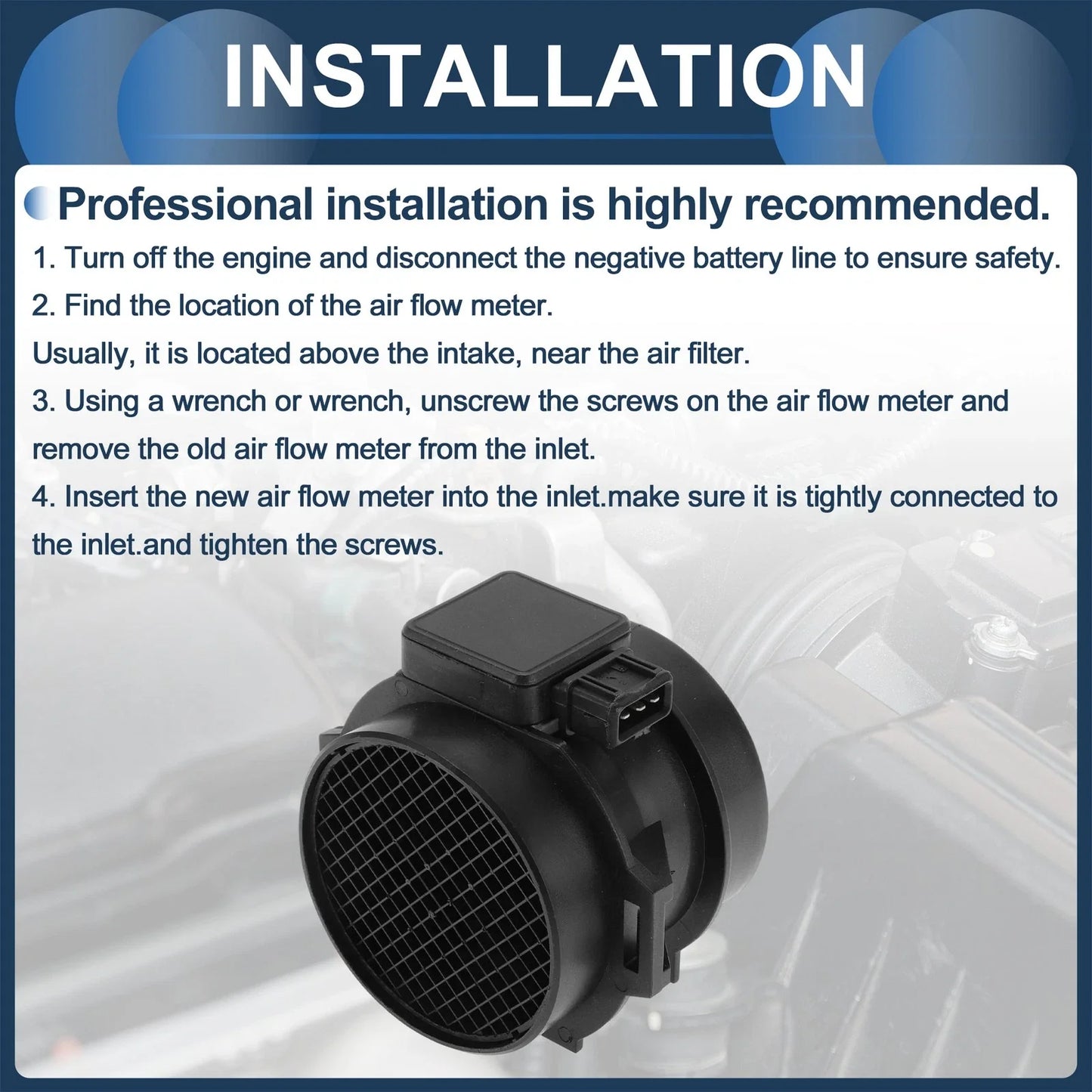 Mass Air Flow Sensor Assembly for BMW 3 Series E46 (1998 - 2006)