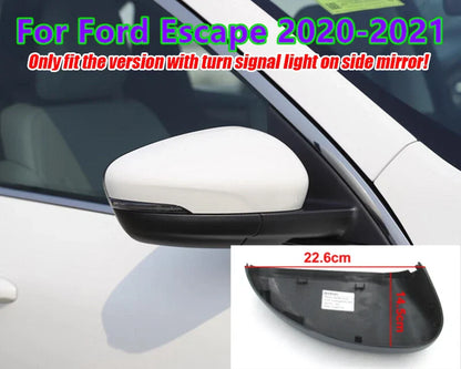 Right White Turn Signal Side Mirror Cover Cap for Ford Escape (2020–2021)