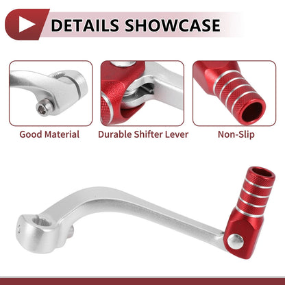 Folding Gear Shifter Lever for Honda CRF110F (2013–2018) Silver Tone