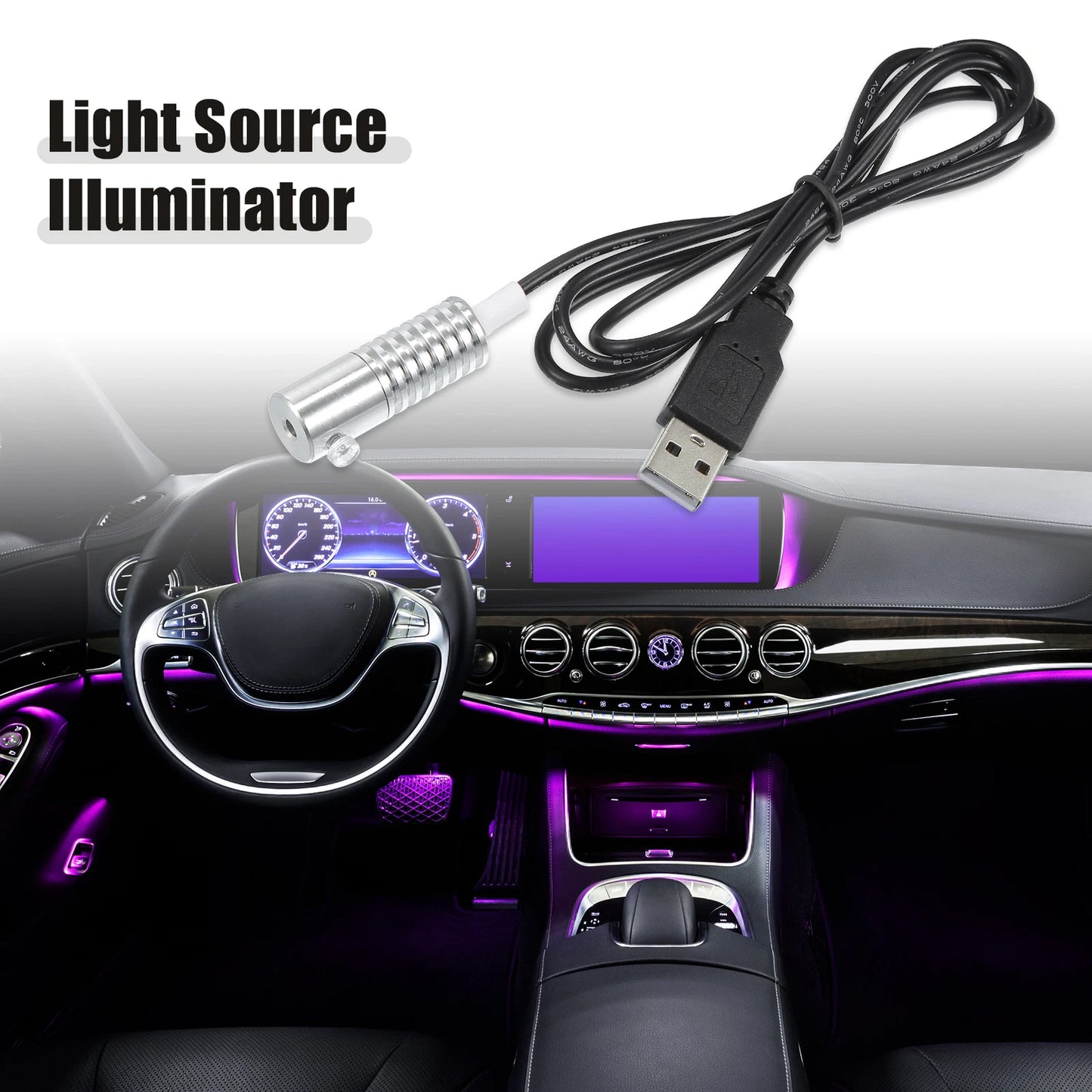 LED Aluminum Light Source Illuminator for Car (Universal)