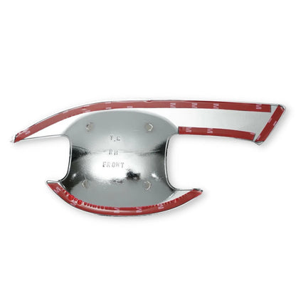 Chrome Red  Door Handle Insert Bowl Cup Trim for Mitsubishi Triton L200 (15-22)